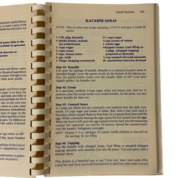 A Southern Lady Cooks With A Greek Accent Vintage Cookbook By Sophia Clikas 1982 - Picture 11 of 12